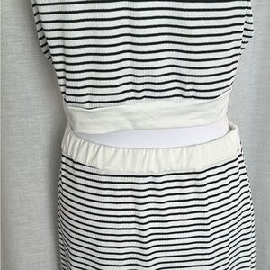 Striped Black and  top and skirt